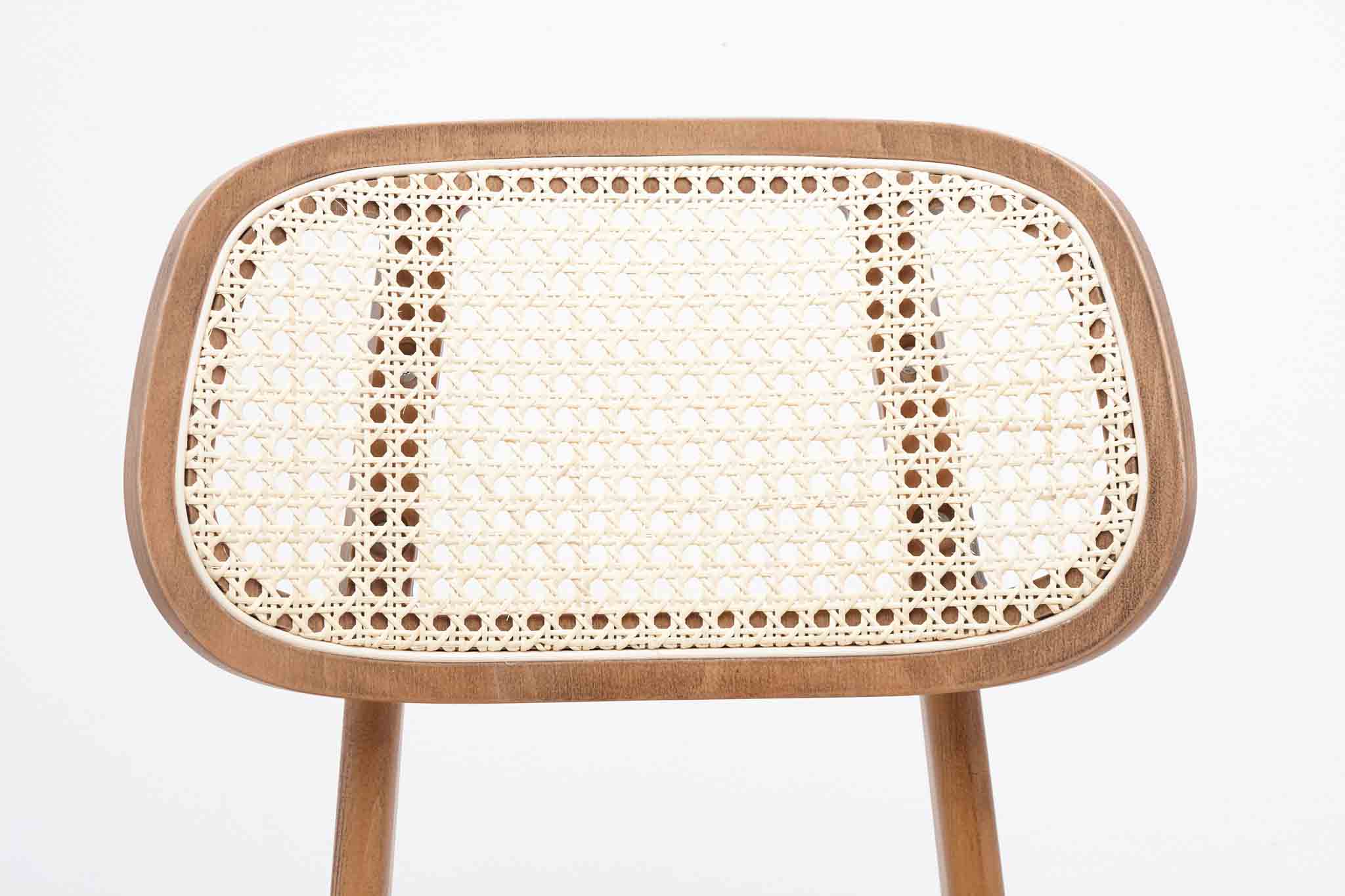 Chaise en bois et rotin style Japonais