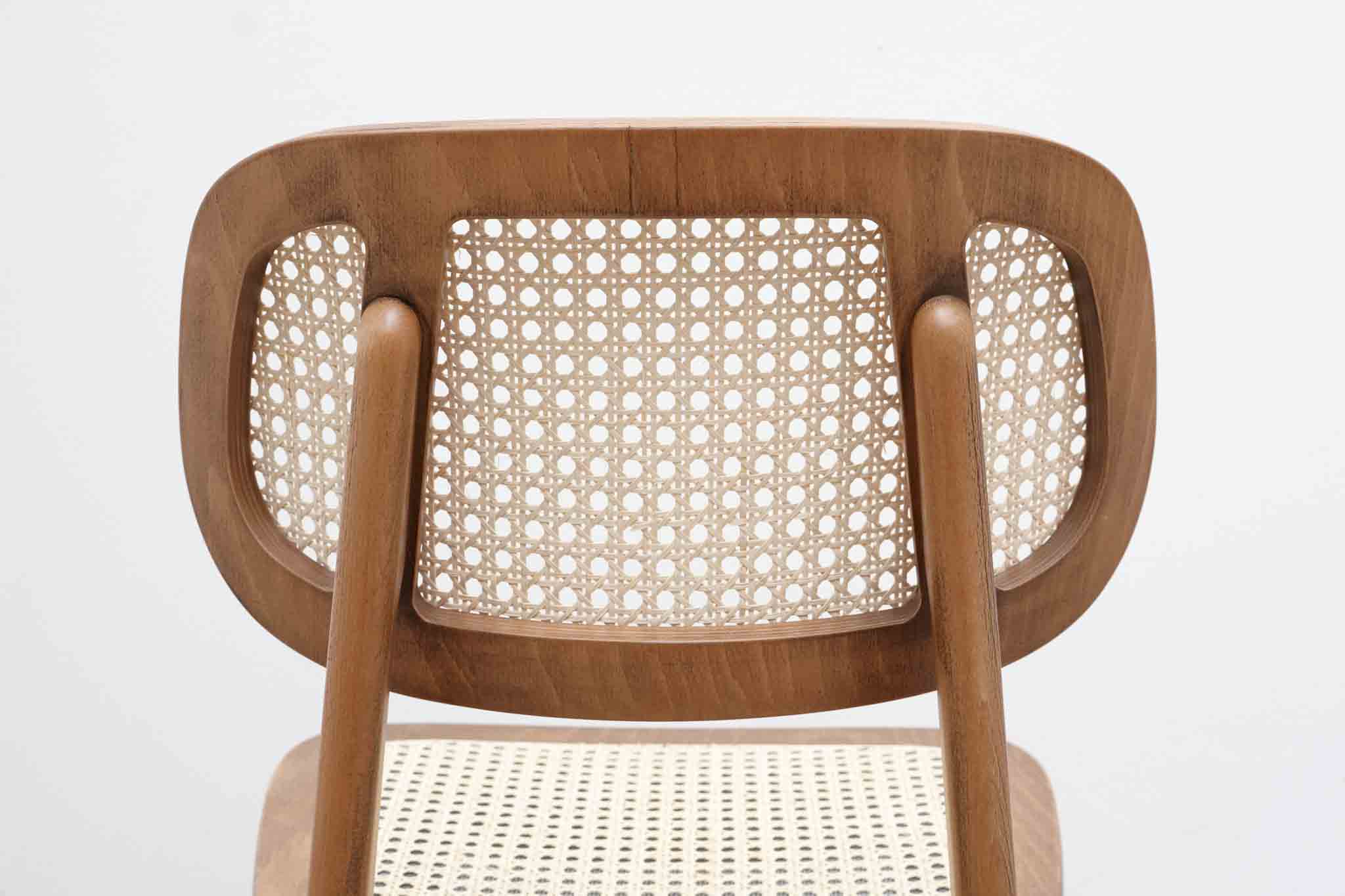 Chaise en bois et rotin style Japonais