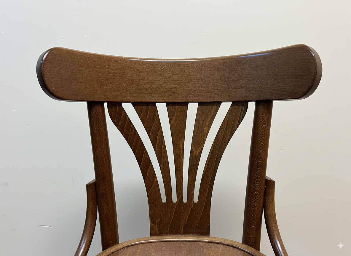 Chaise bistrot à palmette style Baumann chêne