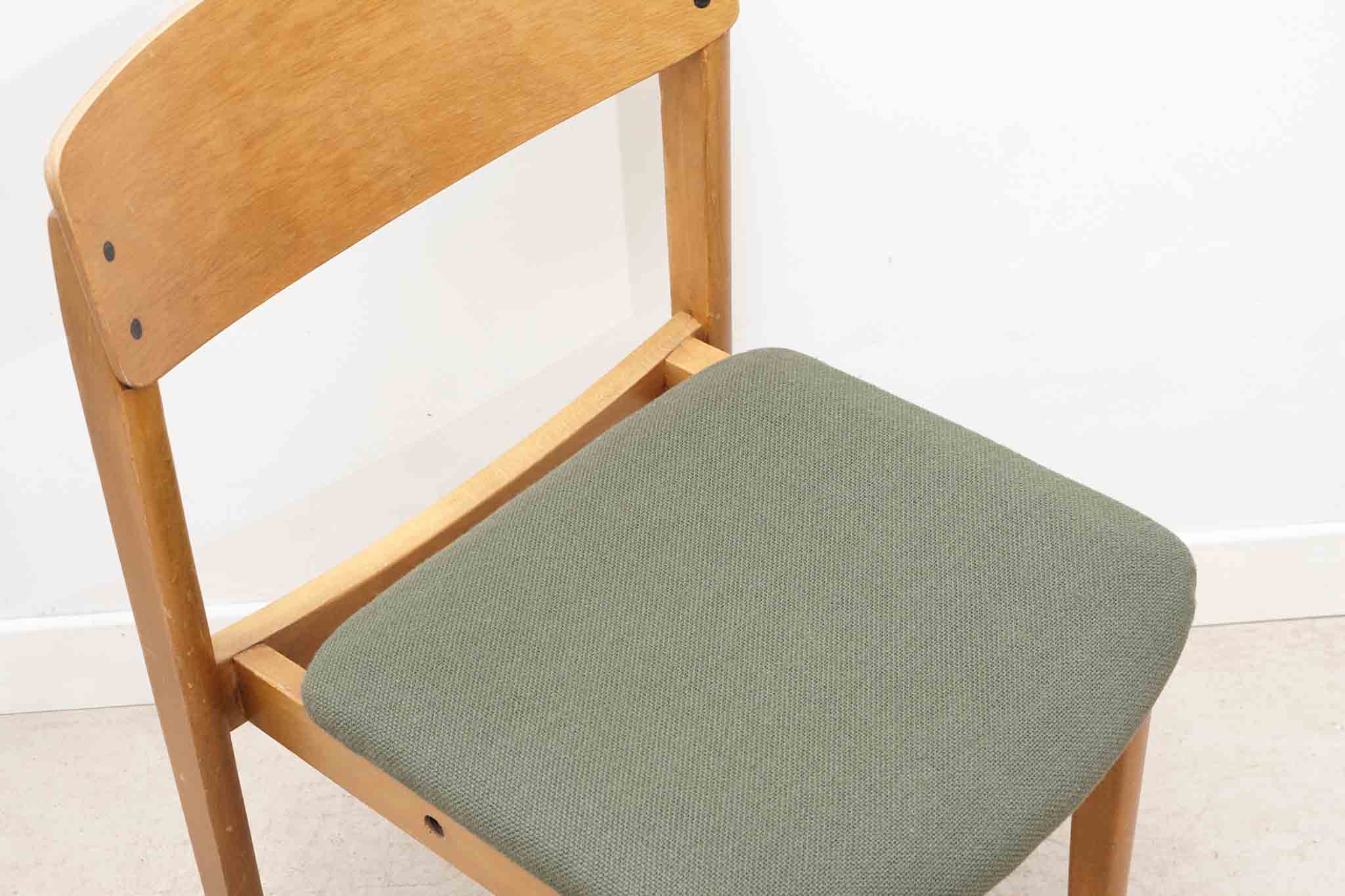 Chaise bistrot style scandinave chêne et vert