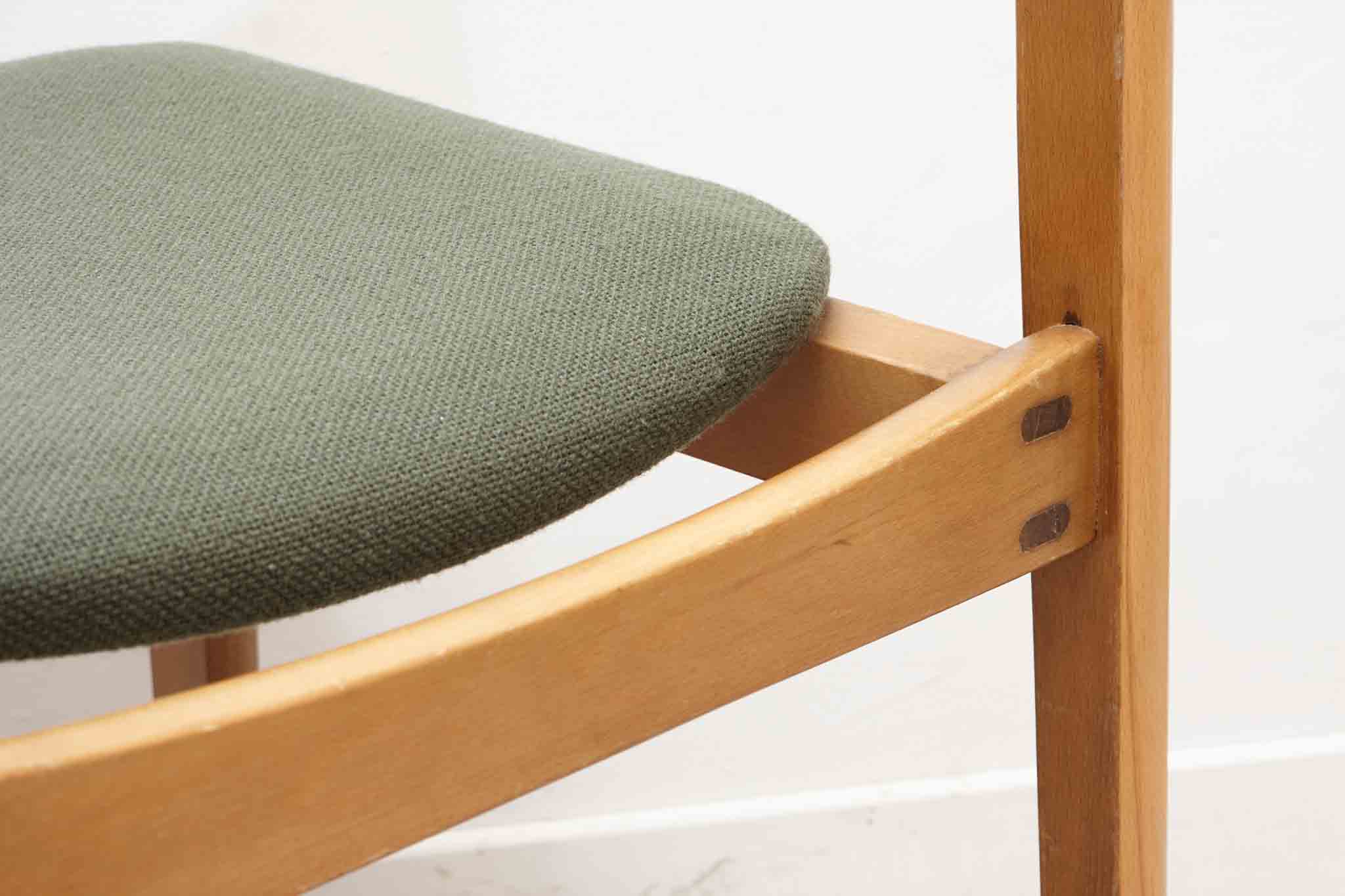 Chaise bistrot style scandinave chêne et vert