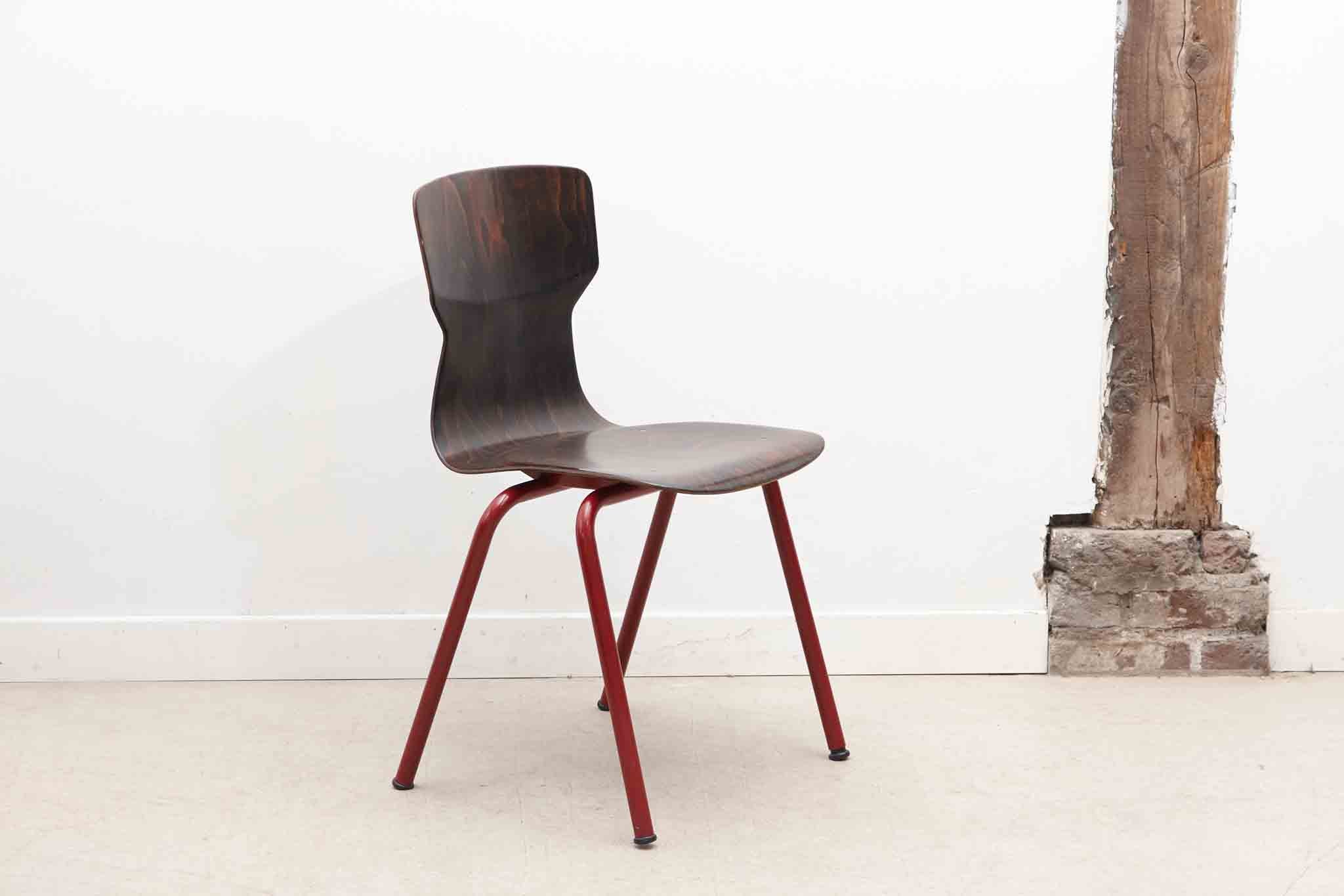 Chaise Eromes ébène et rouge