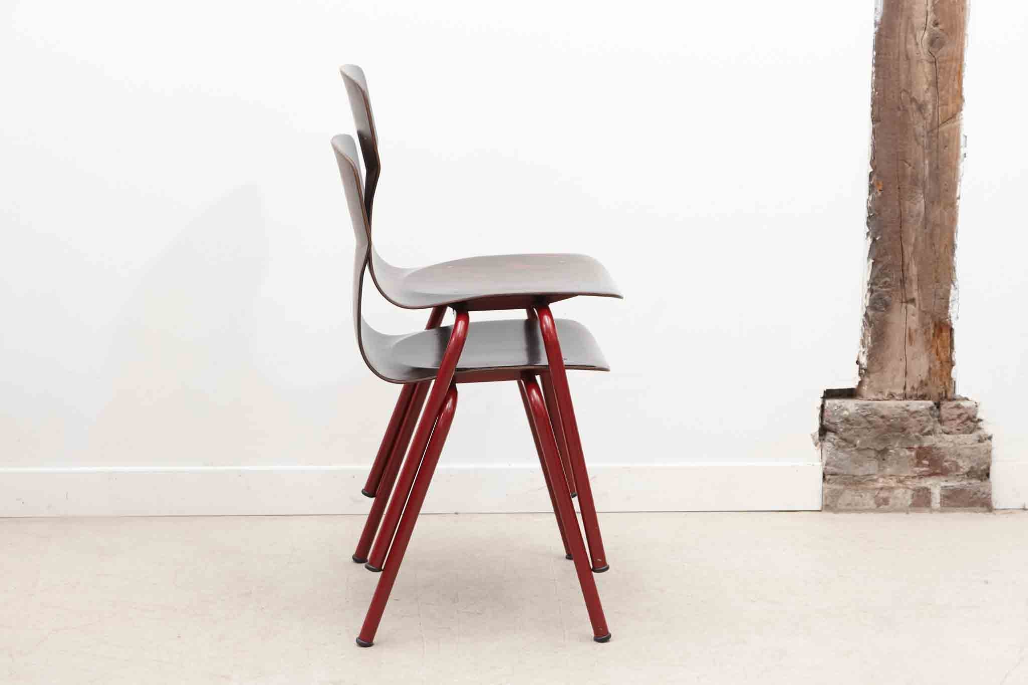 Chaise Eromes ébène et rouge