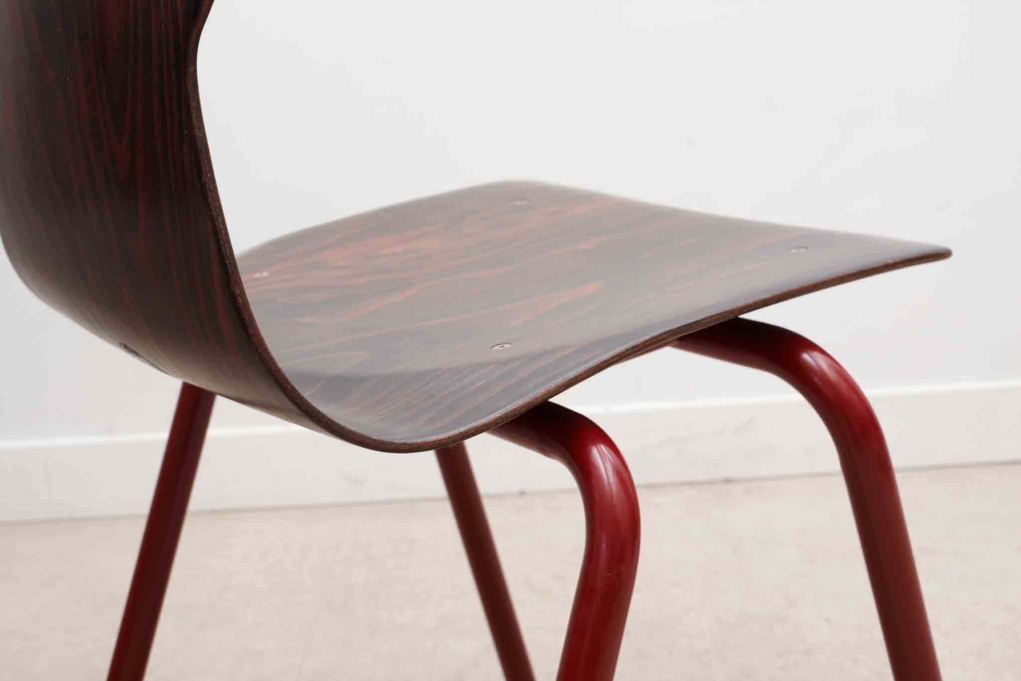 Chaise Eromes ébène et rouge