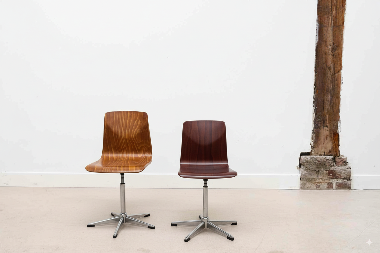 Chaises atelier vintage Galvanitas chrome