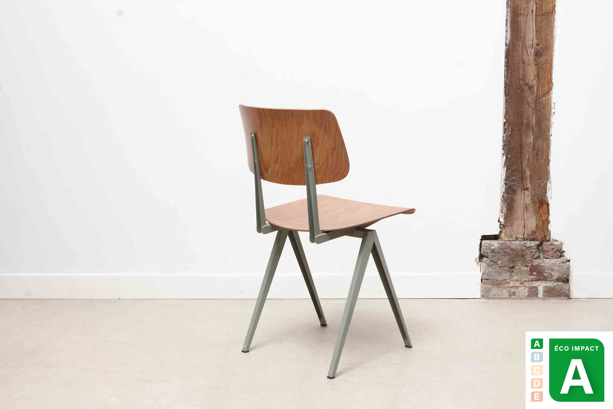 Pair of S16 chairs by Galvanitas - black/black - Reissue