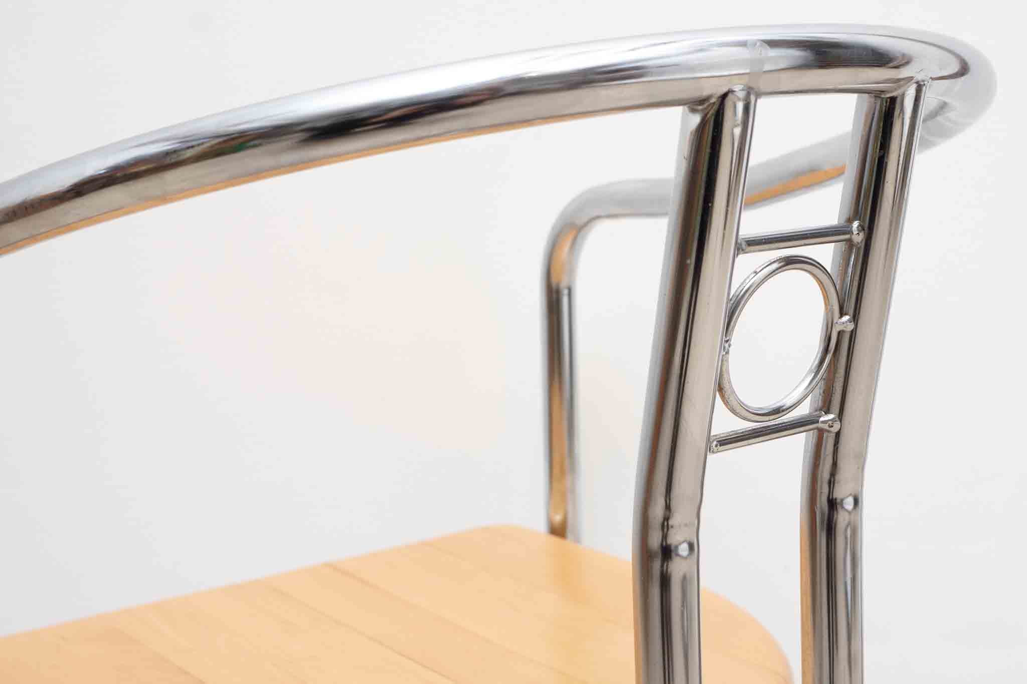 Chaise scandinave chrome / bois