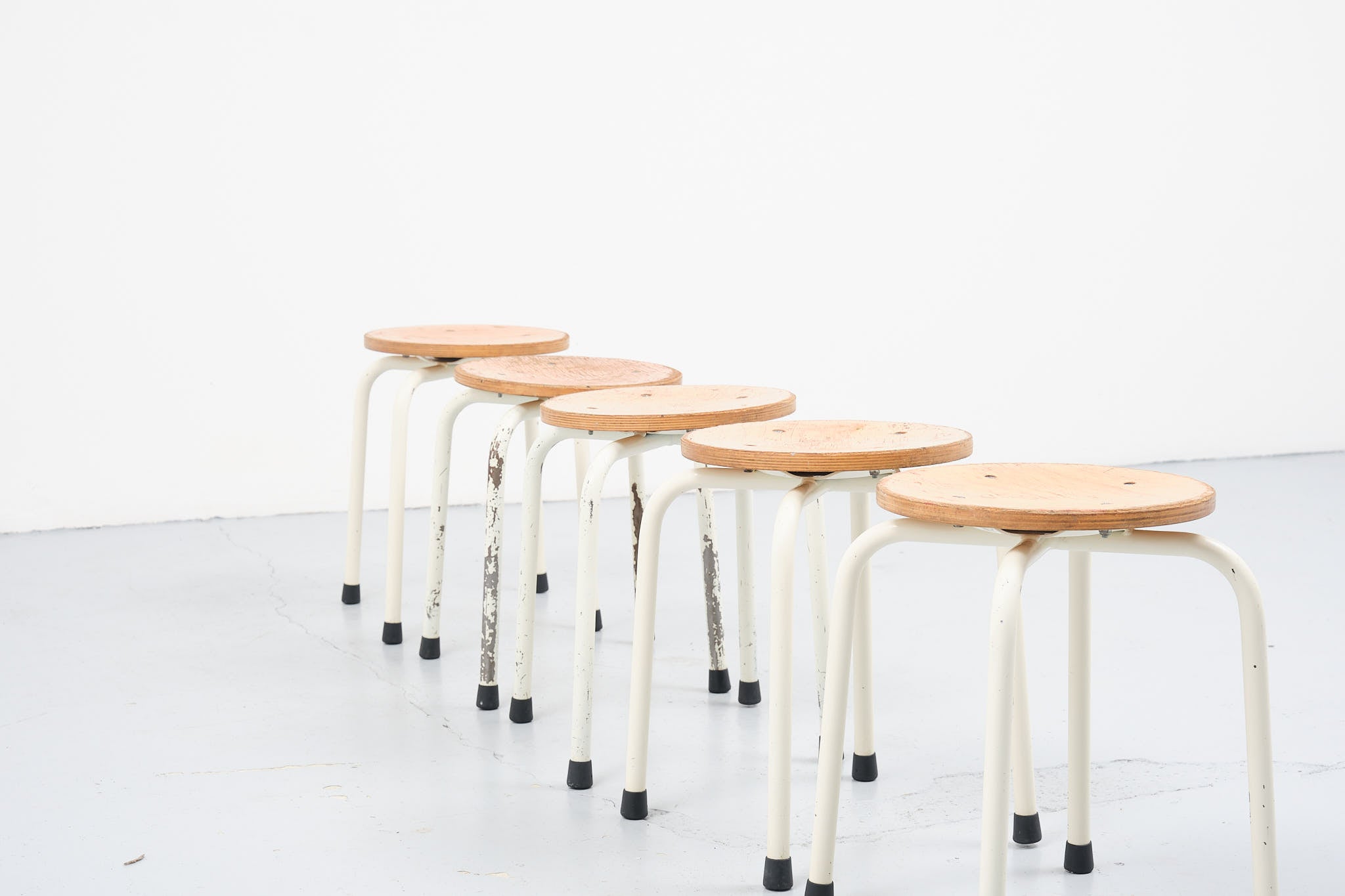 Small stool beech / white