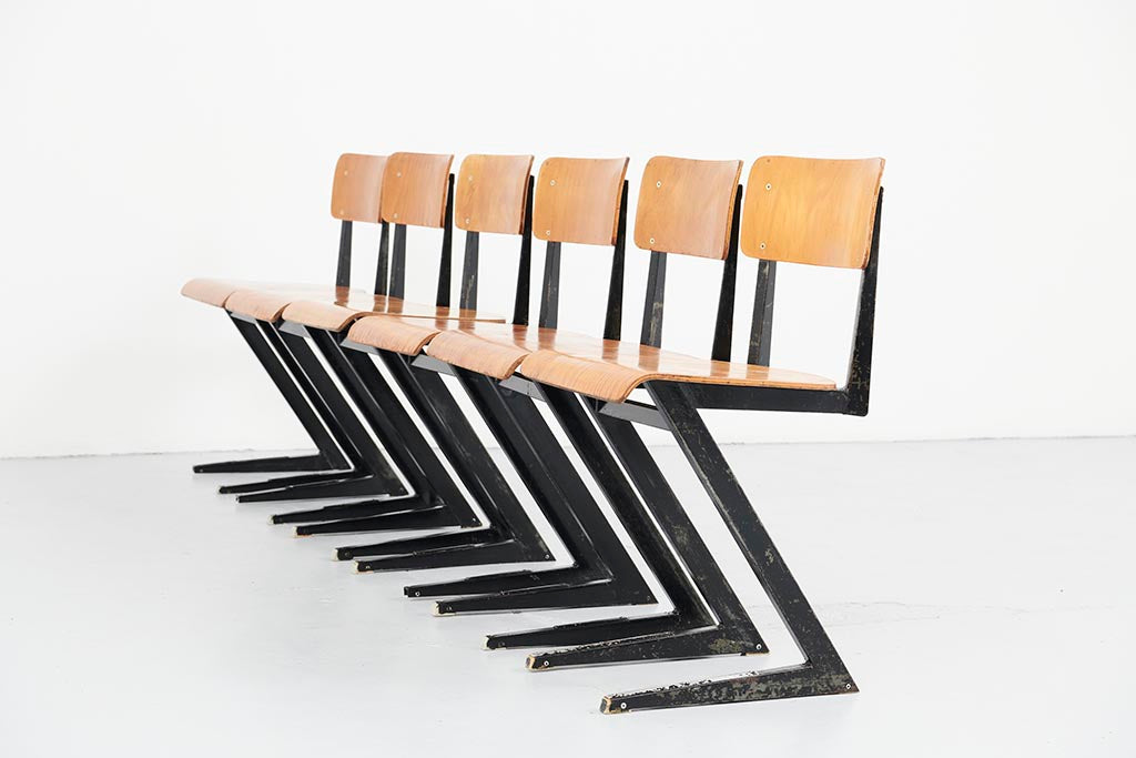 Vintage zig zag school chair