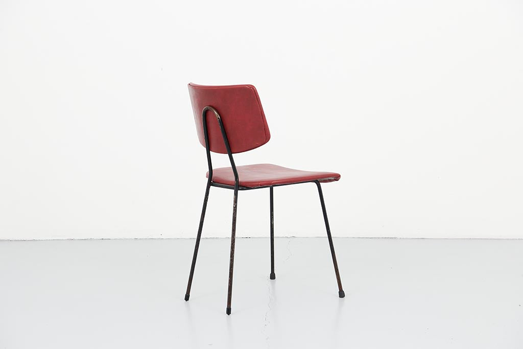 Kembo faux leather burgundy chair