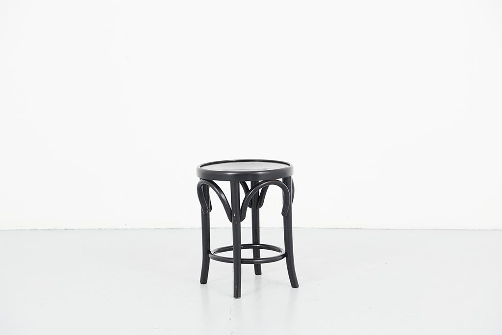 Thonet style low black stool