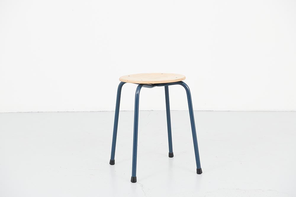 Stool beech / petrol blue