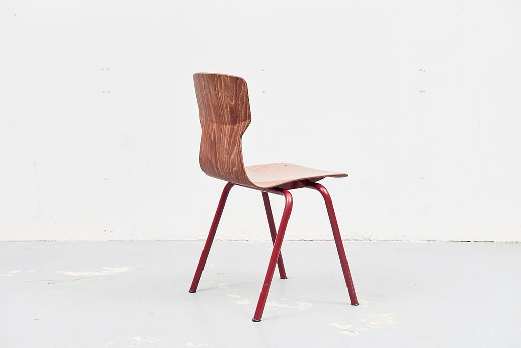 Eromes chair oak / carmine