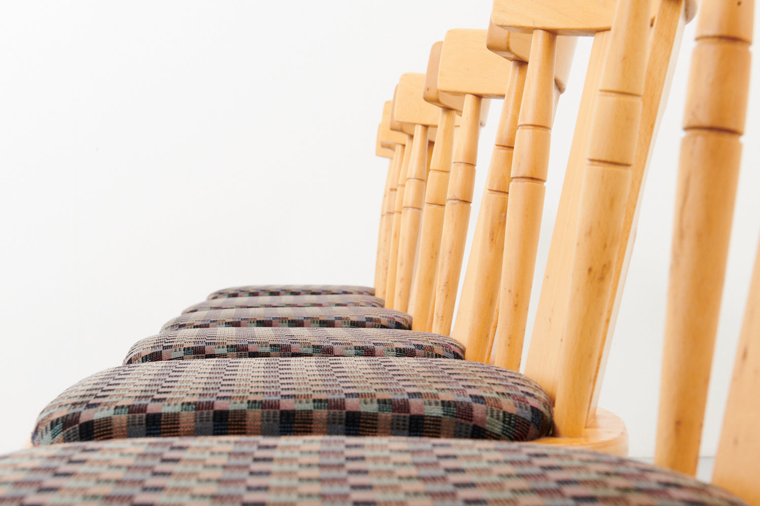 Scandinavian bistro chair with fabric seat