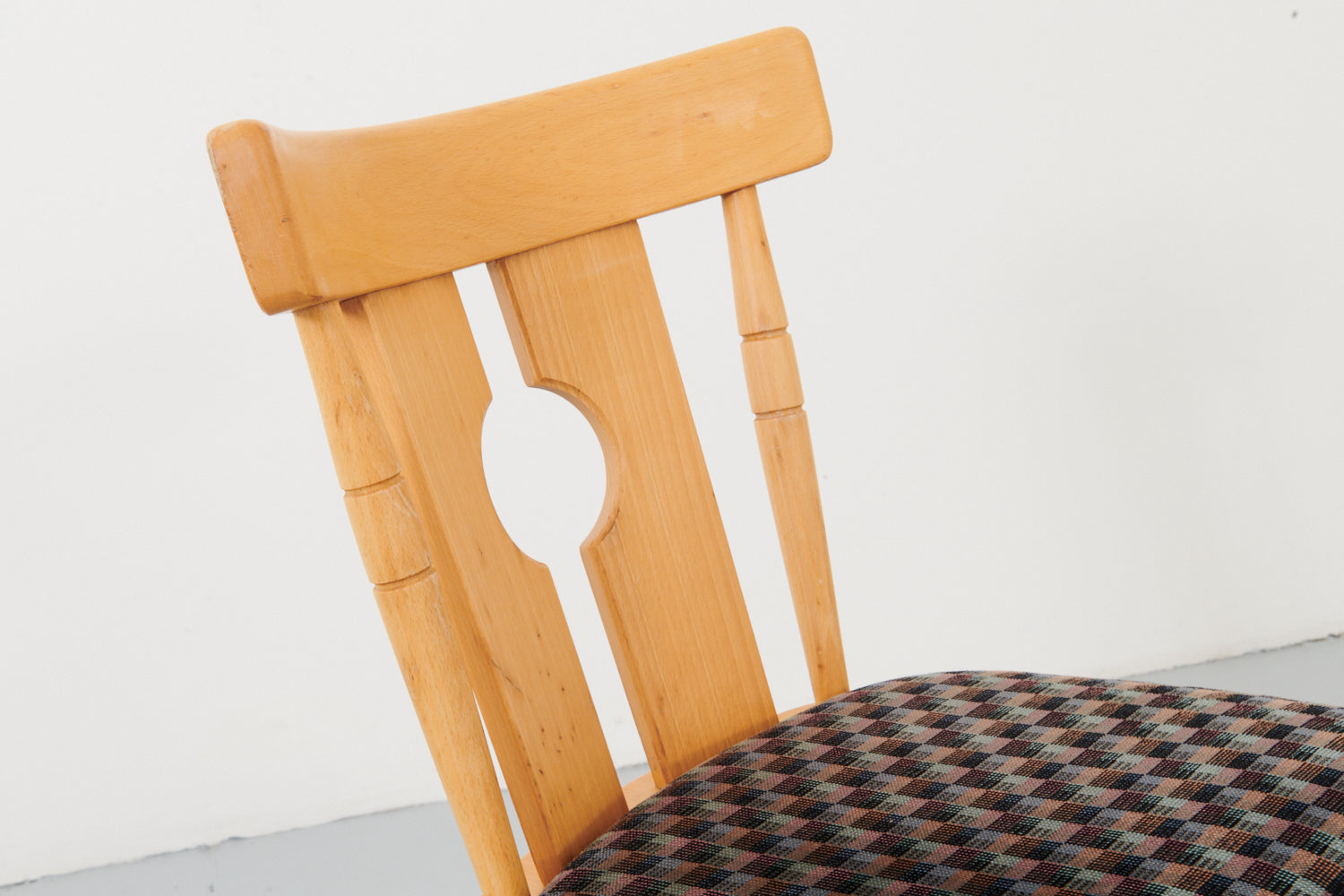 Scandinavian bistro chair with fabric seat