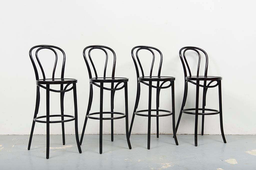 Thonet style black high chair