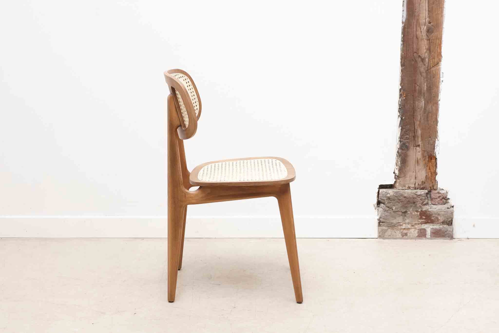Chaise en bois et rotin style Japonais