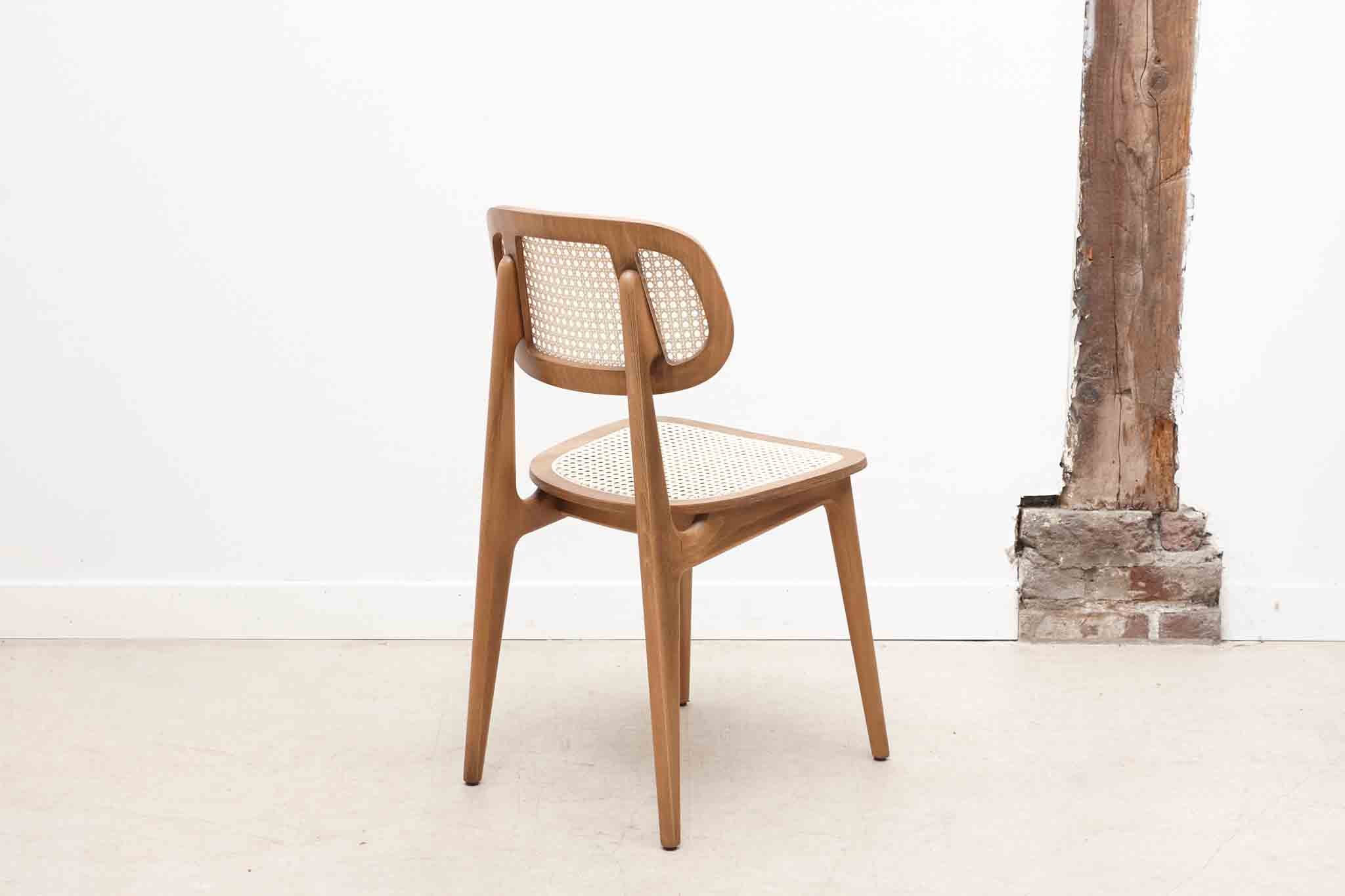 Chaise en bois et rotin style Japonais