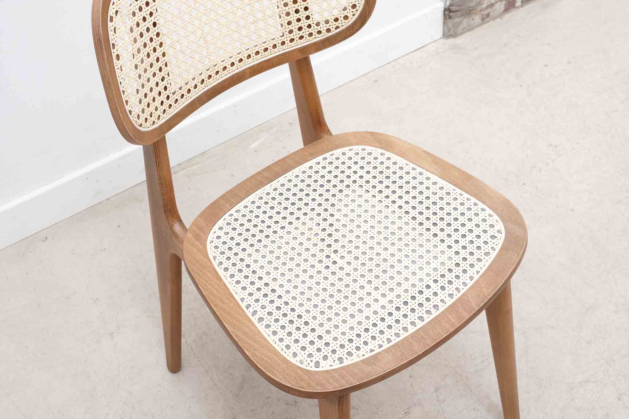Chaise en bois et rotin style Japonais