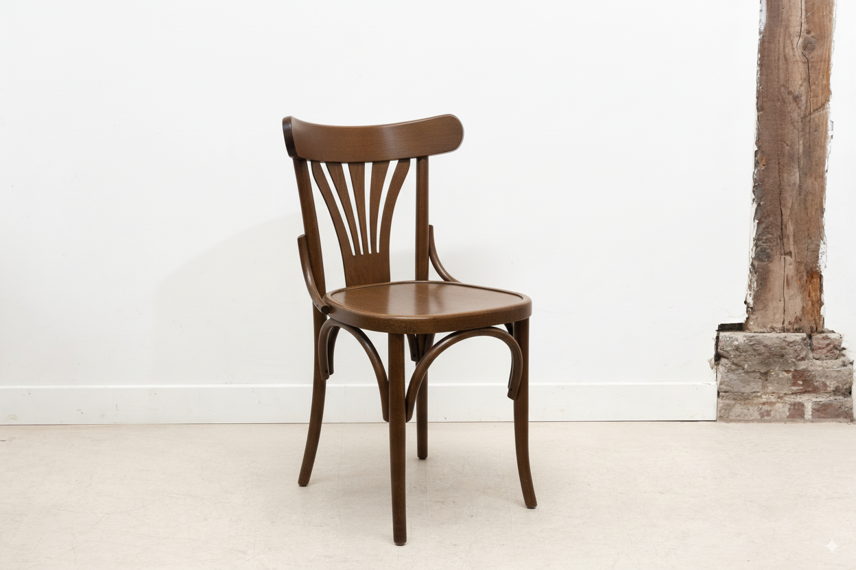 Chaise bistrot à palmette style Baumann chêne
