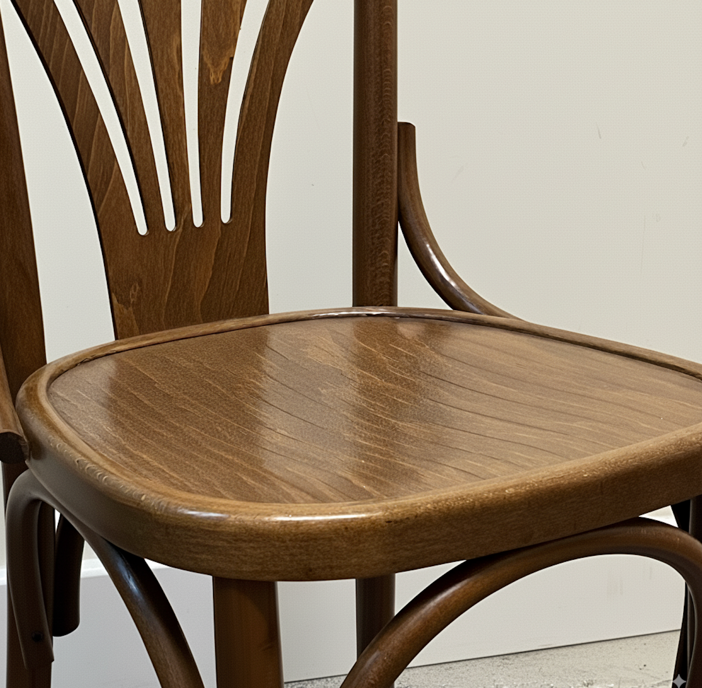 Chaise bistrot à palmette style Baumann chêne