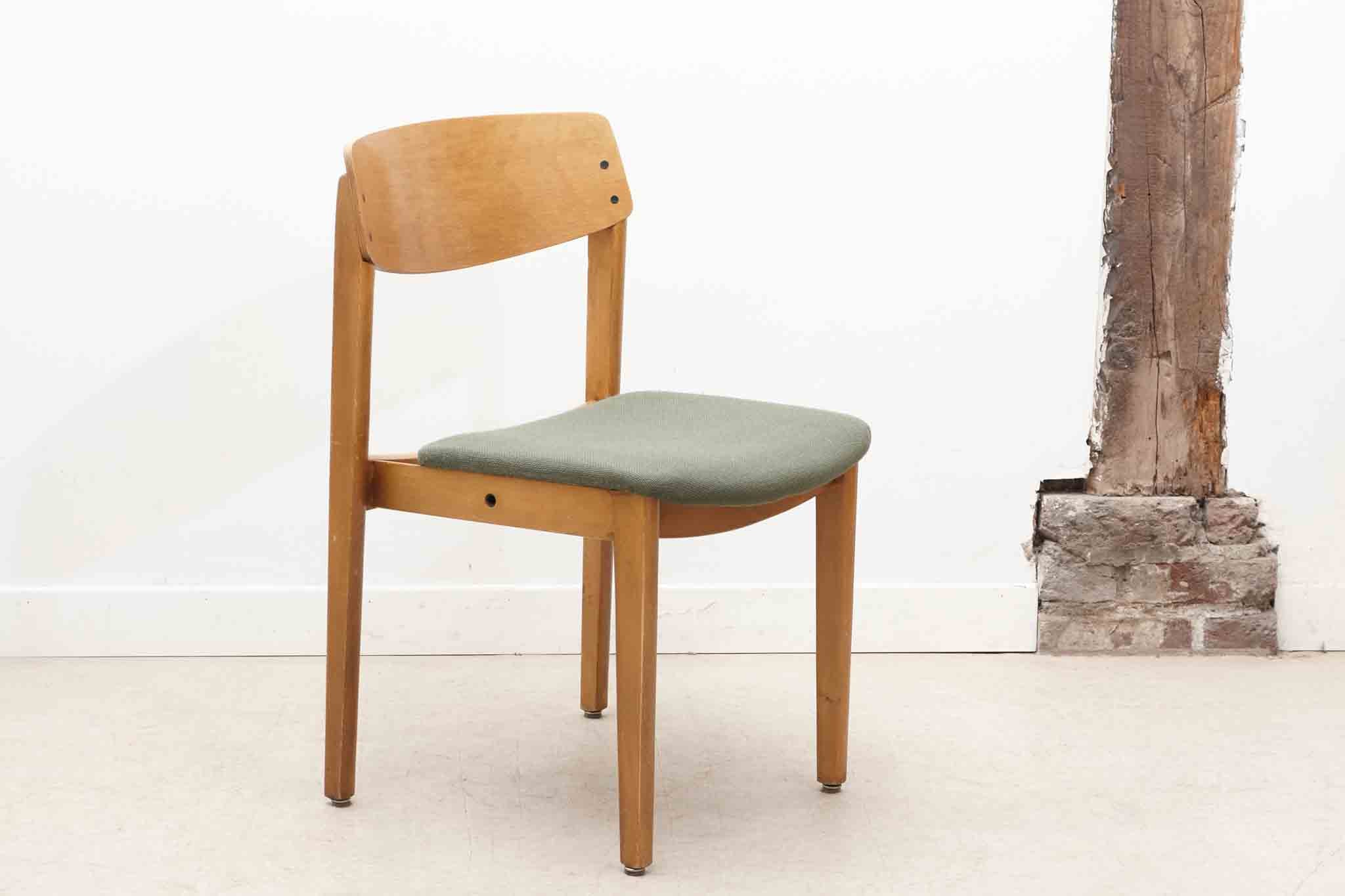 Chaise bistrot style scandinave chêne et vert