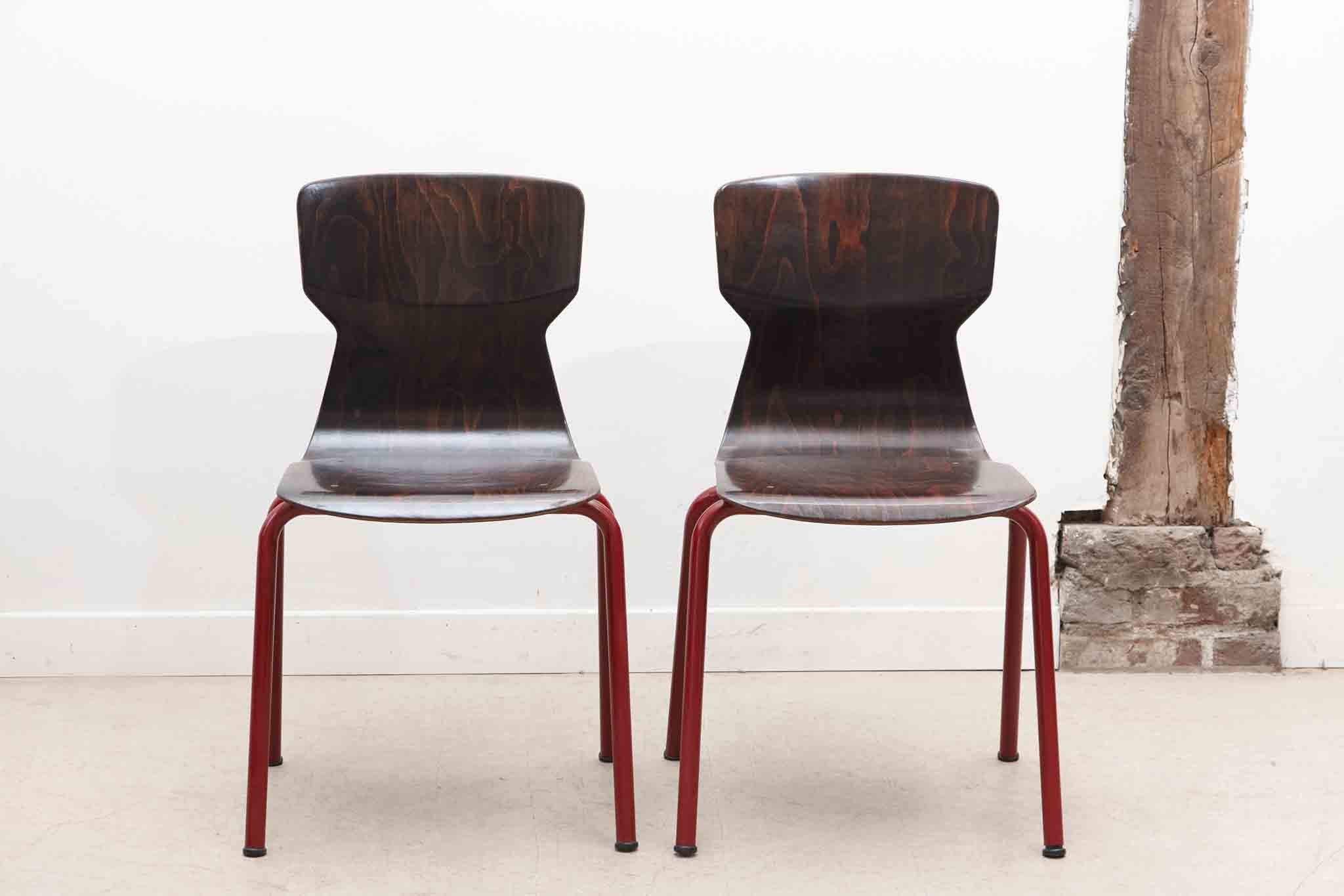 Chaise Eromes ébène et rouge