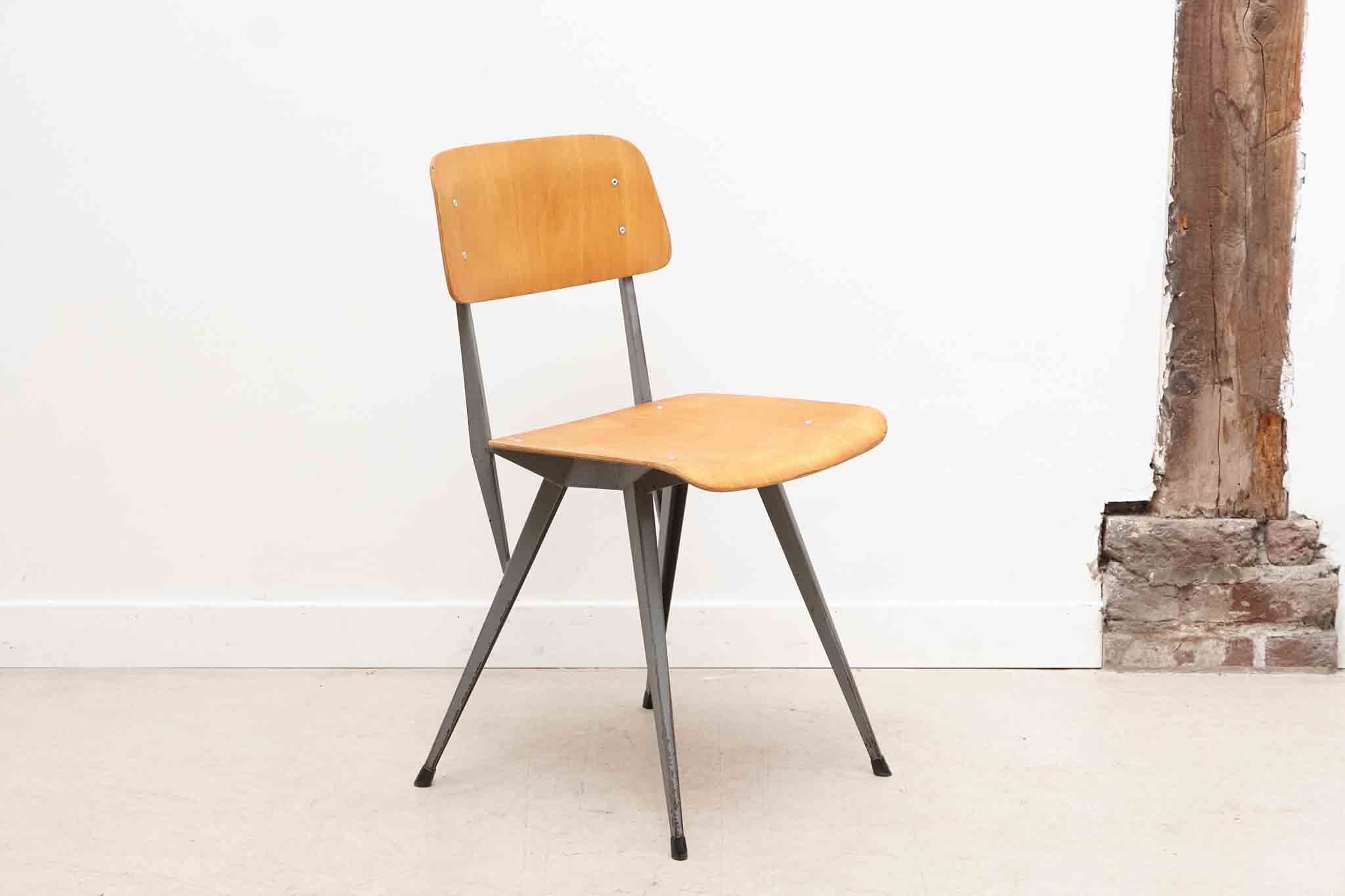 Chair AS87 style Friso Kramer Oak / gray