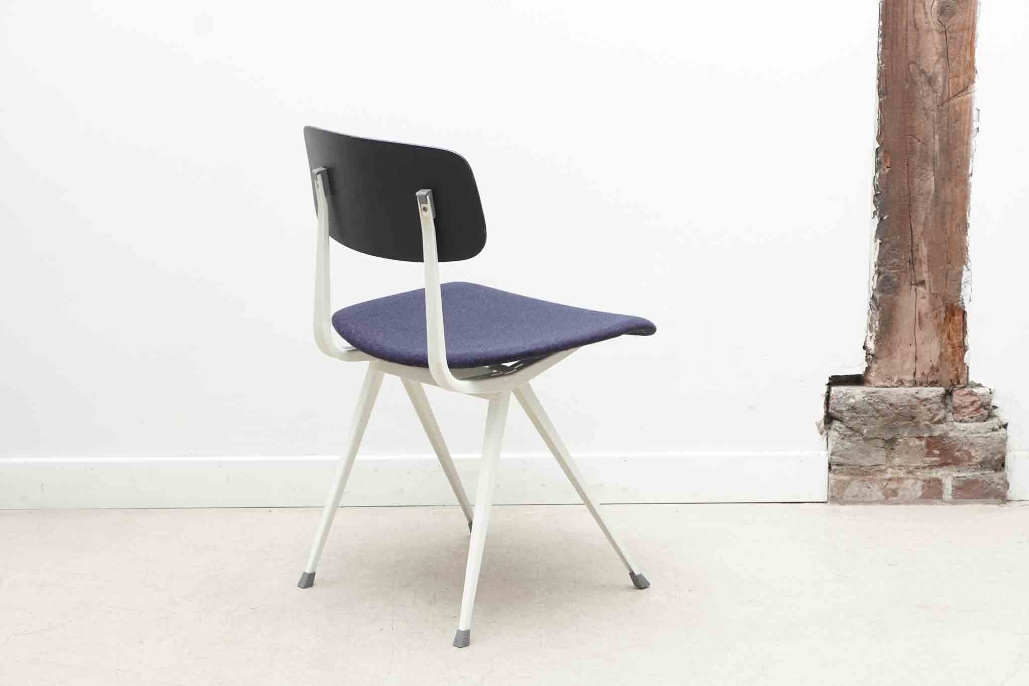 Chaise  Friso Kramer "Result" tapissée et blanc