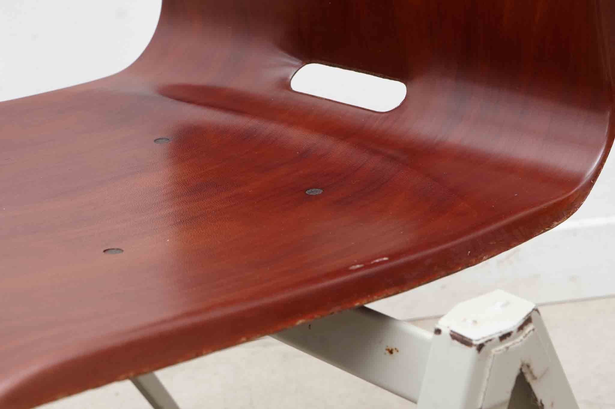 Chaise Galvanitas S22 acajou et blanc