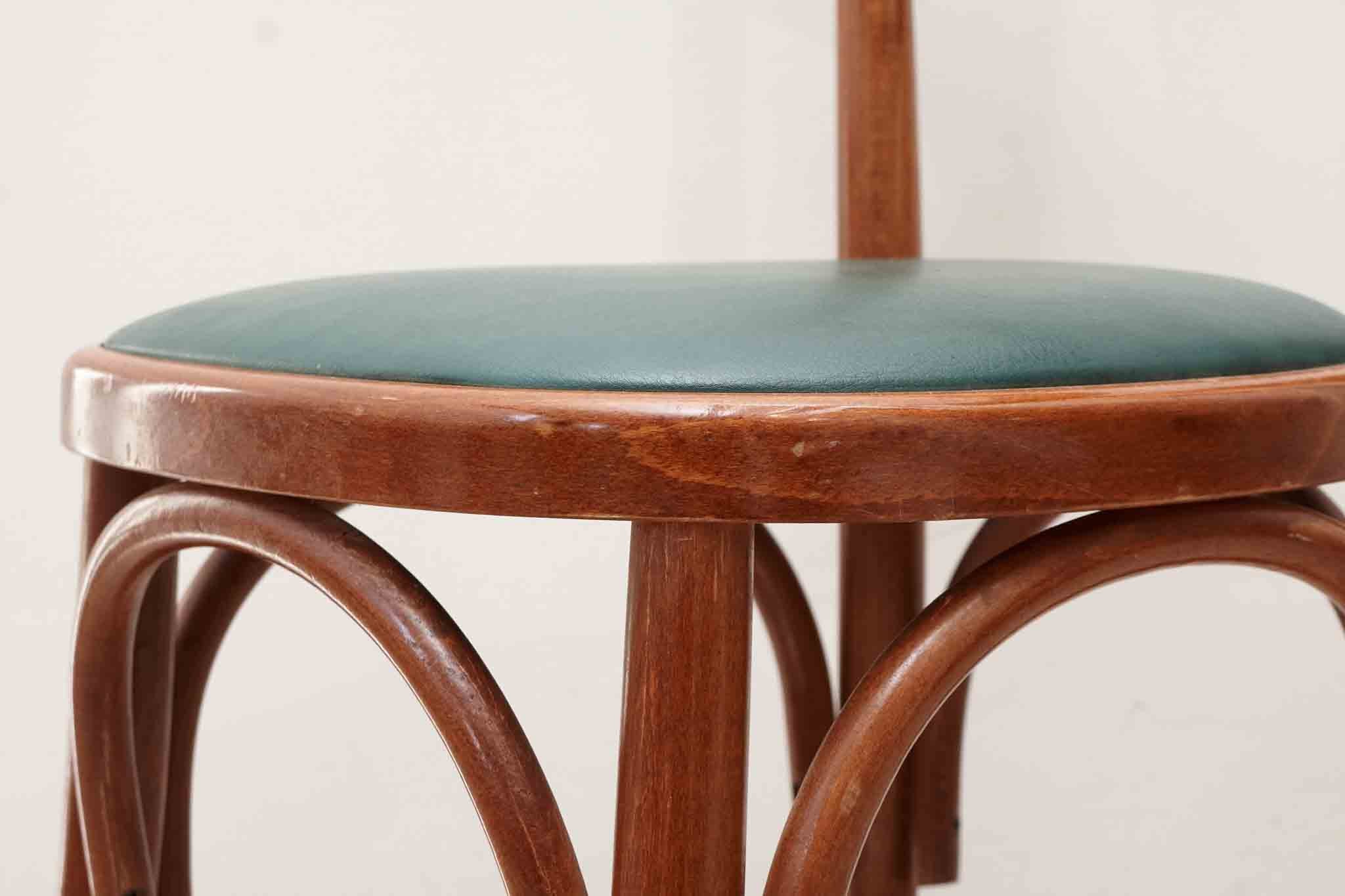 Upholstered bistro chair oak / cognac
