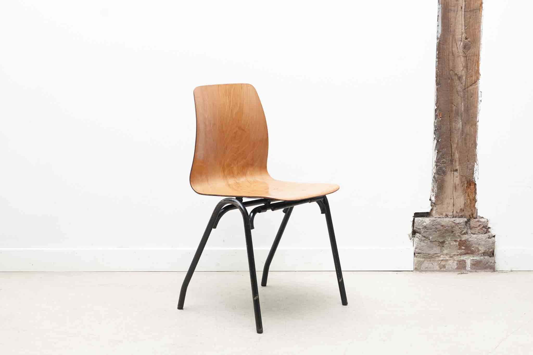 Chaise style Galvanitas S26 hêtre / noir