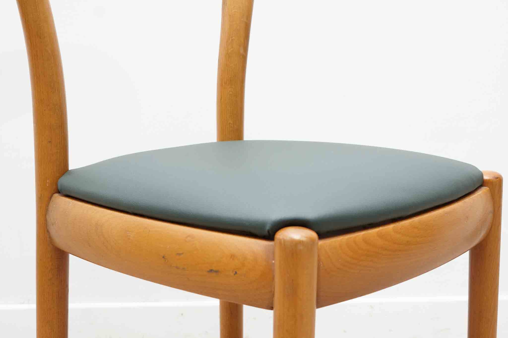 Chaise bistrot style art nouveau vert