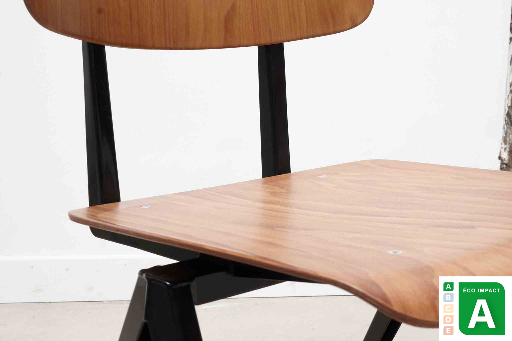 Pair of S16 chairs by Galvanitas - black/black - Reissue