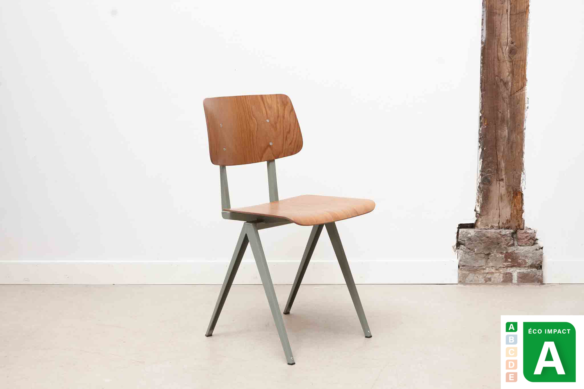 Pair of S16 chairs by Galvanitas - black/black - Reissue