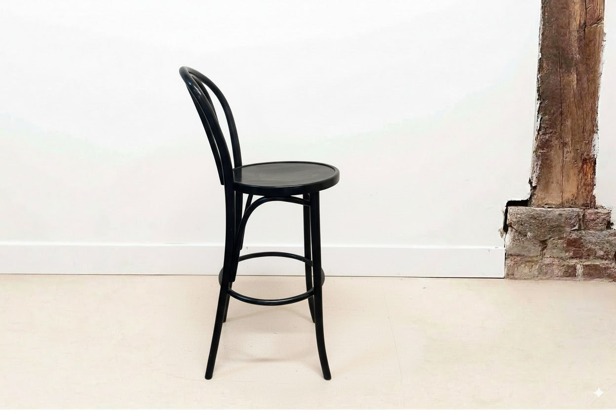 Thonet style black high chair