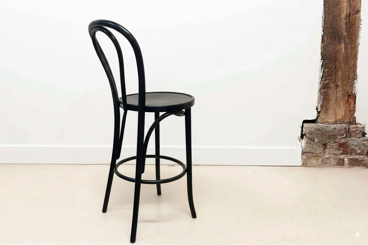 Thonet style black high chair