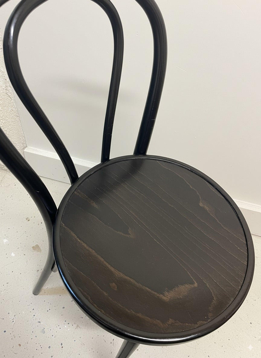 Thonet style black high chair