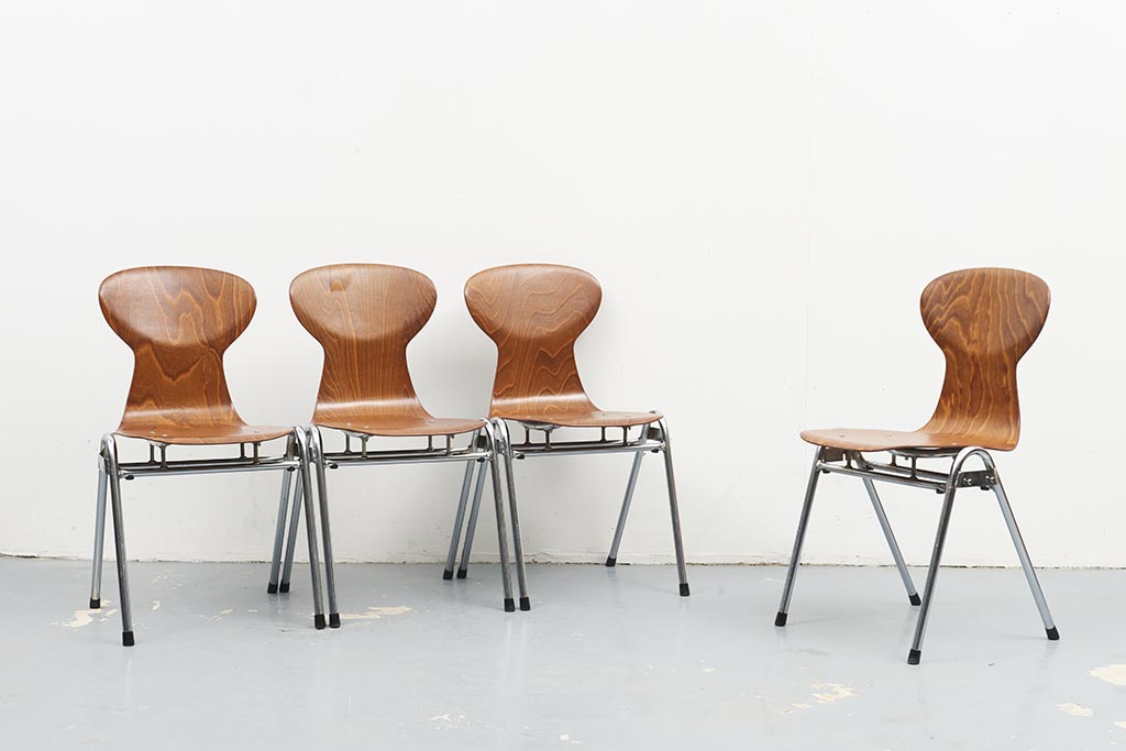 Eromes Ant Chair Oak / Chrome
