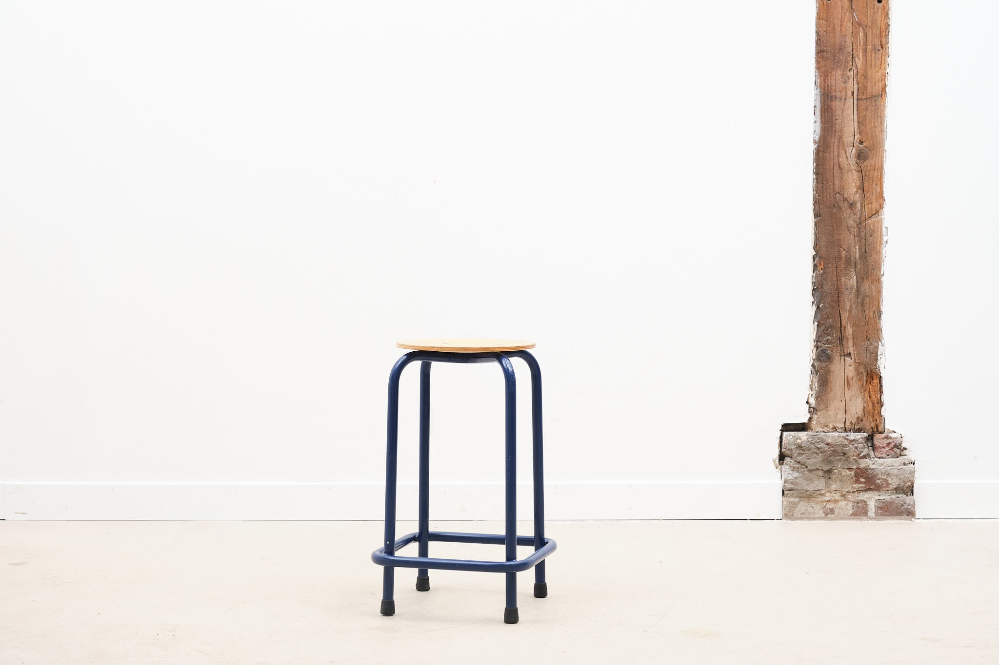 Blue low stool