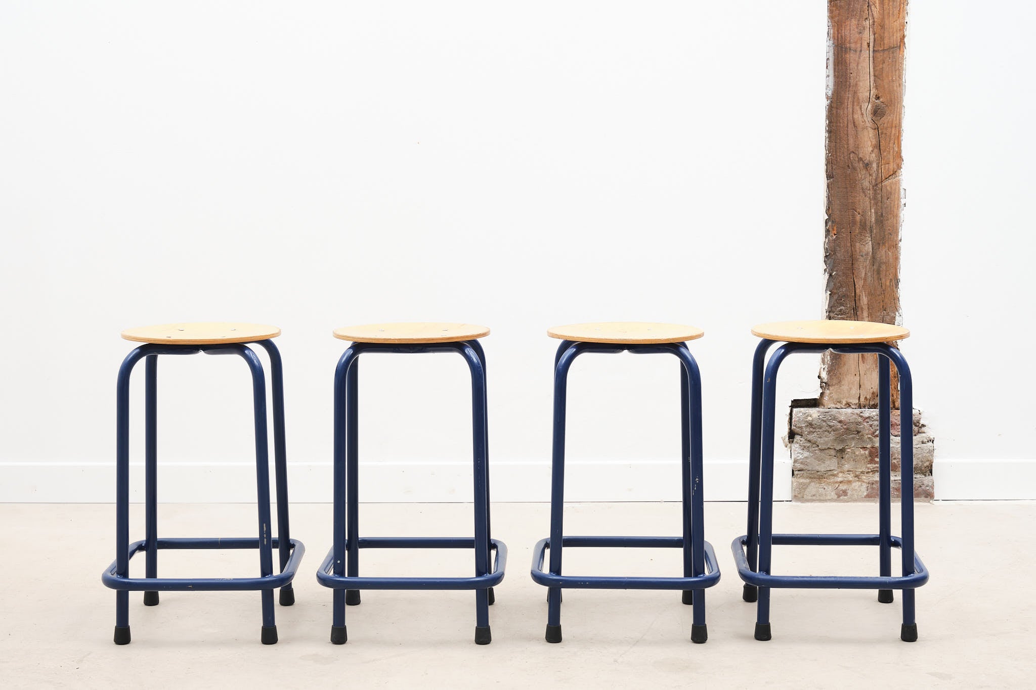 Blue low stool