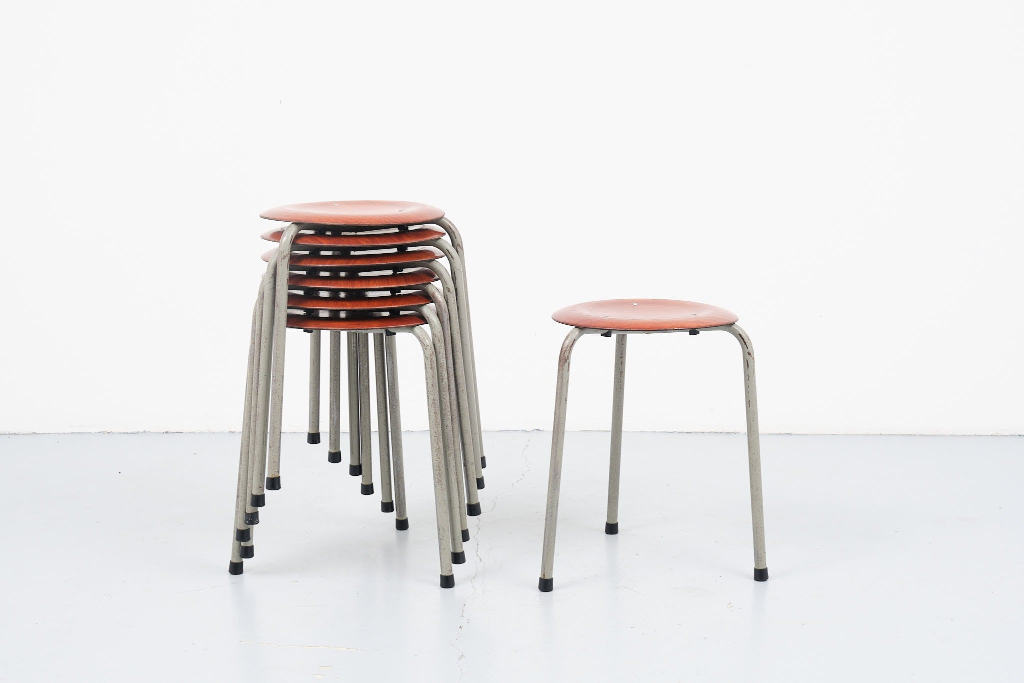 Oak vintage pagholz stool
