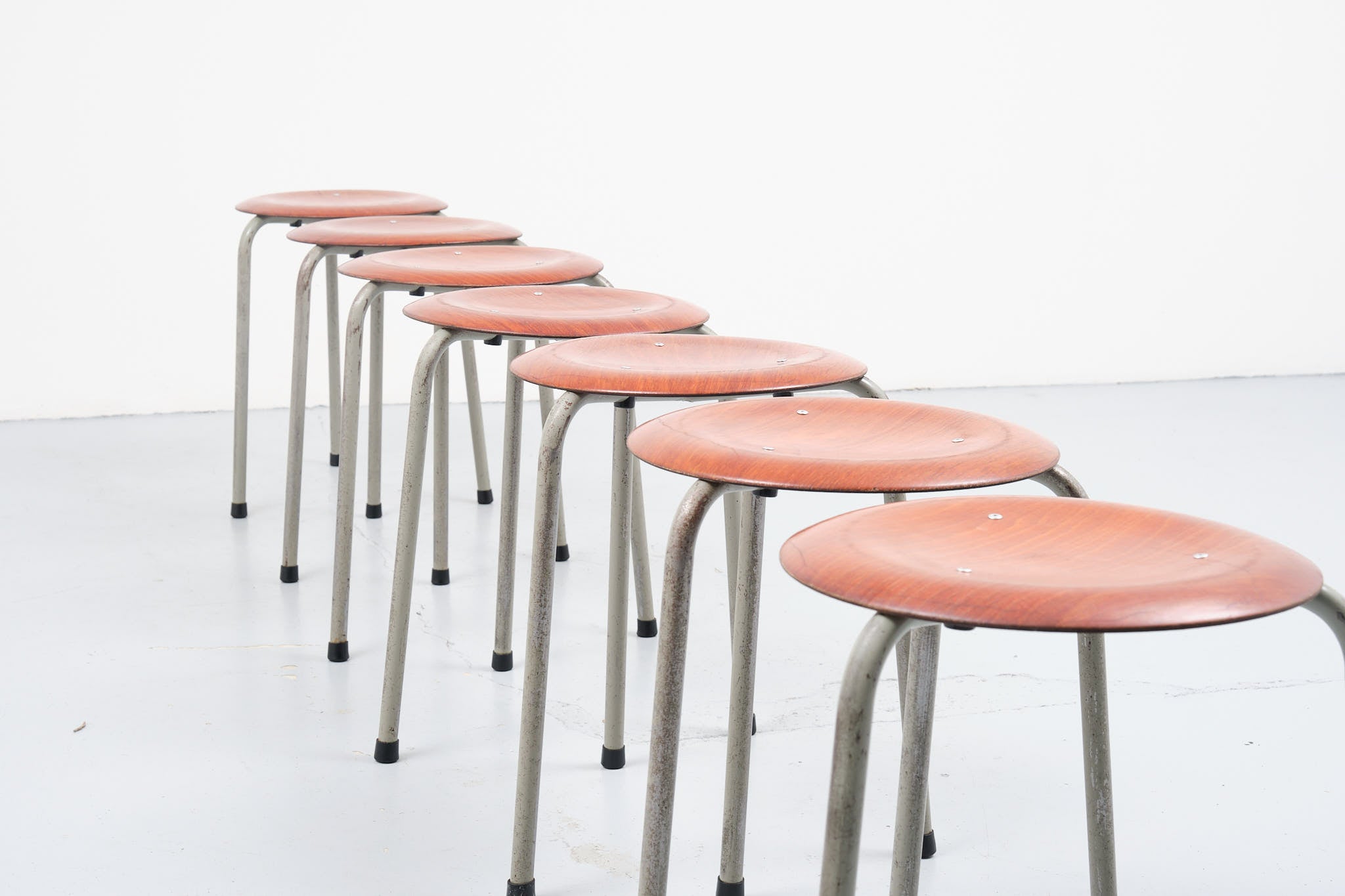 Oak vintage pagholz stool