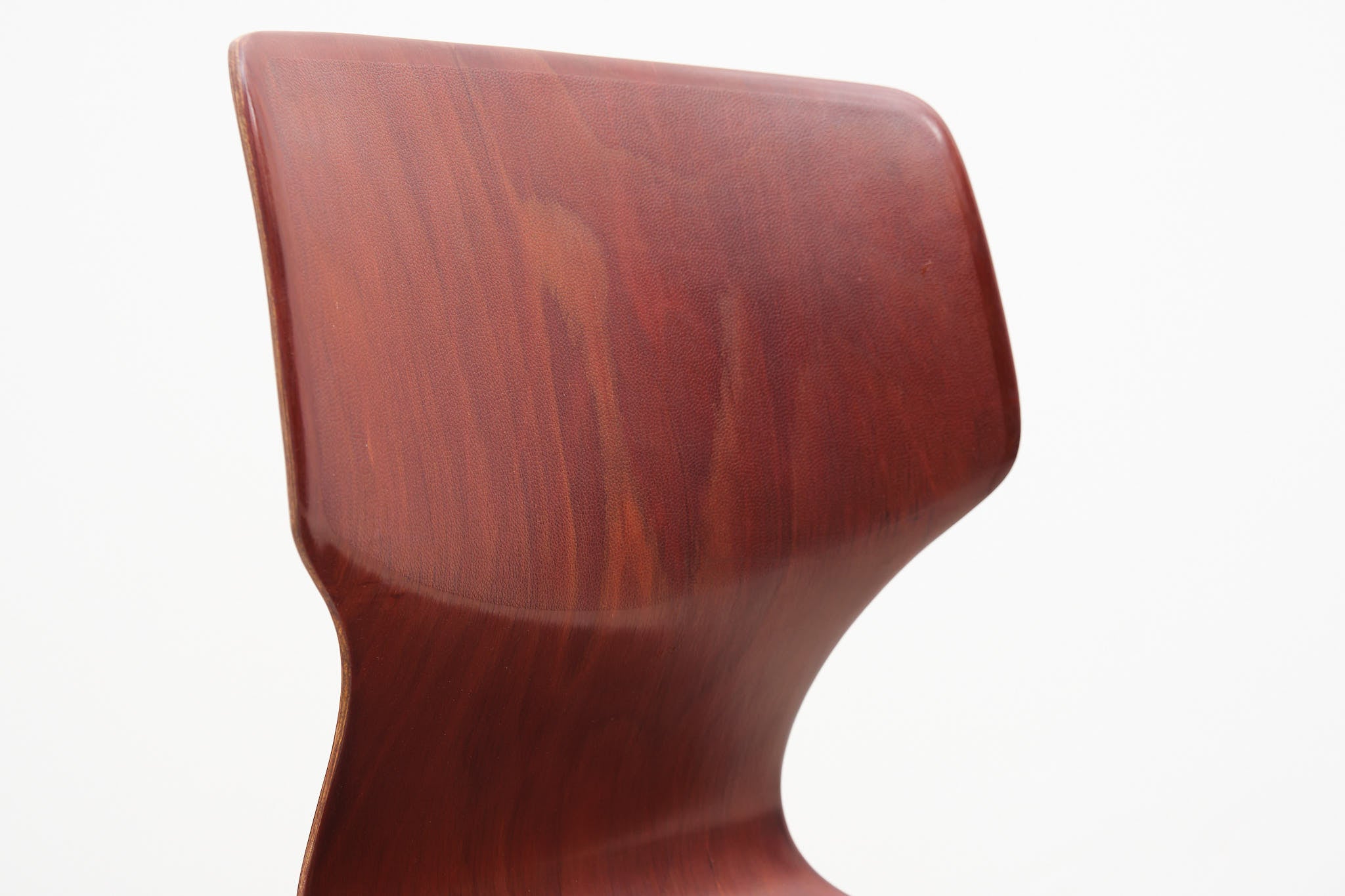 Mahogany / chrome adjustable workshop chair