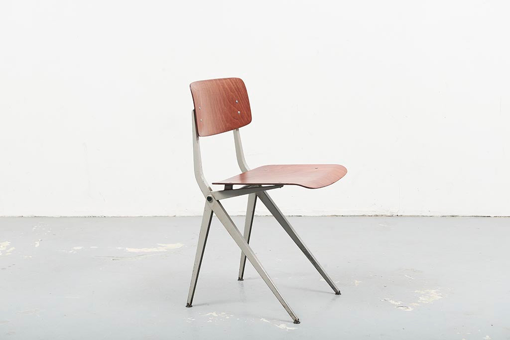 Marko S201 Chair "Spinstoel" Oak / White