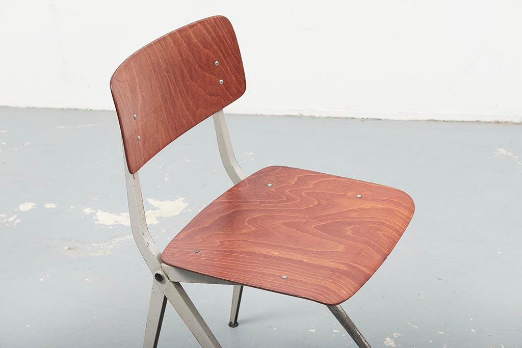 Marko S201 Chair "Spinstoel" Oak / White