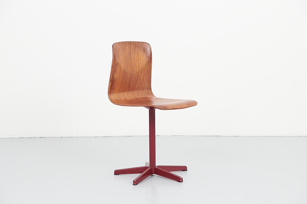Workshop chairs Galvanitas oak / carmine