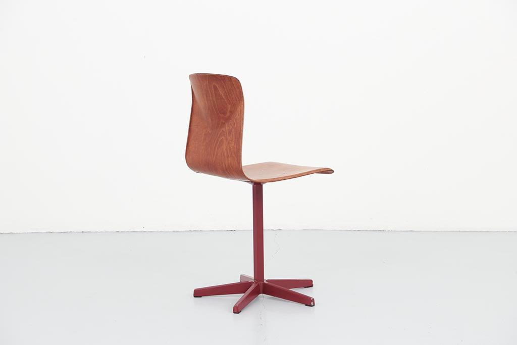 Workshop chairs Galvanitas oak / carmine