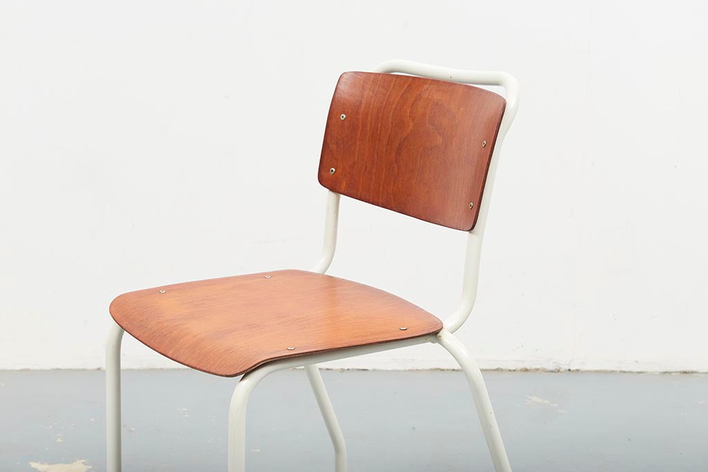 Gispen 106 Chair Oak / White