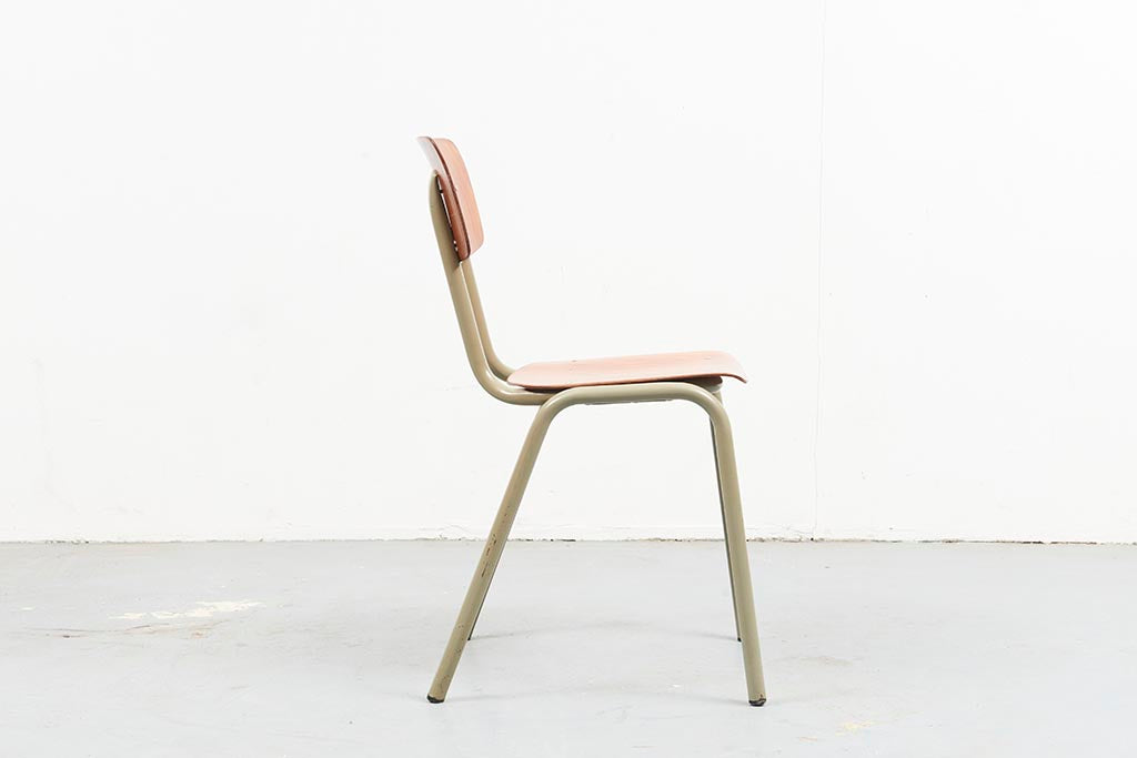Chaise Tubax Chêne / Beige - Cartel de Belleville mobilier vintage paris